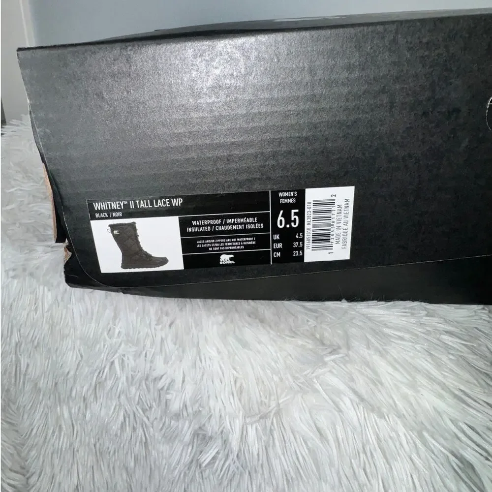 SOREL Whitney II Tall Lace Boots Size 6.5 NEW